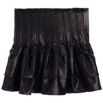 Faux Leather Ruffle Skirt - Denny's