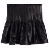 Faux Leather Ruffle Skirt - Denny's