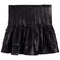 Faux Leather Ruffle Skirt - Denny's