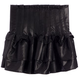 Faux Leather Ruffle Skirt - Denny's