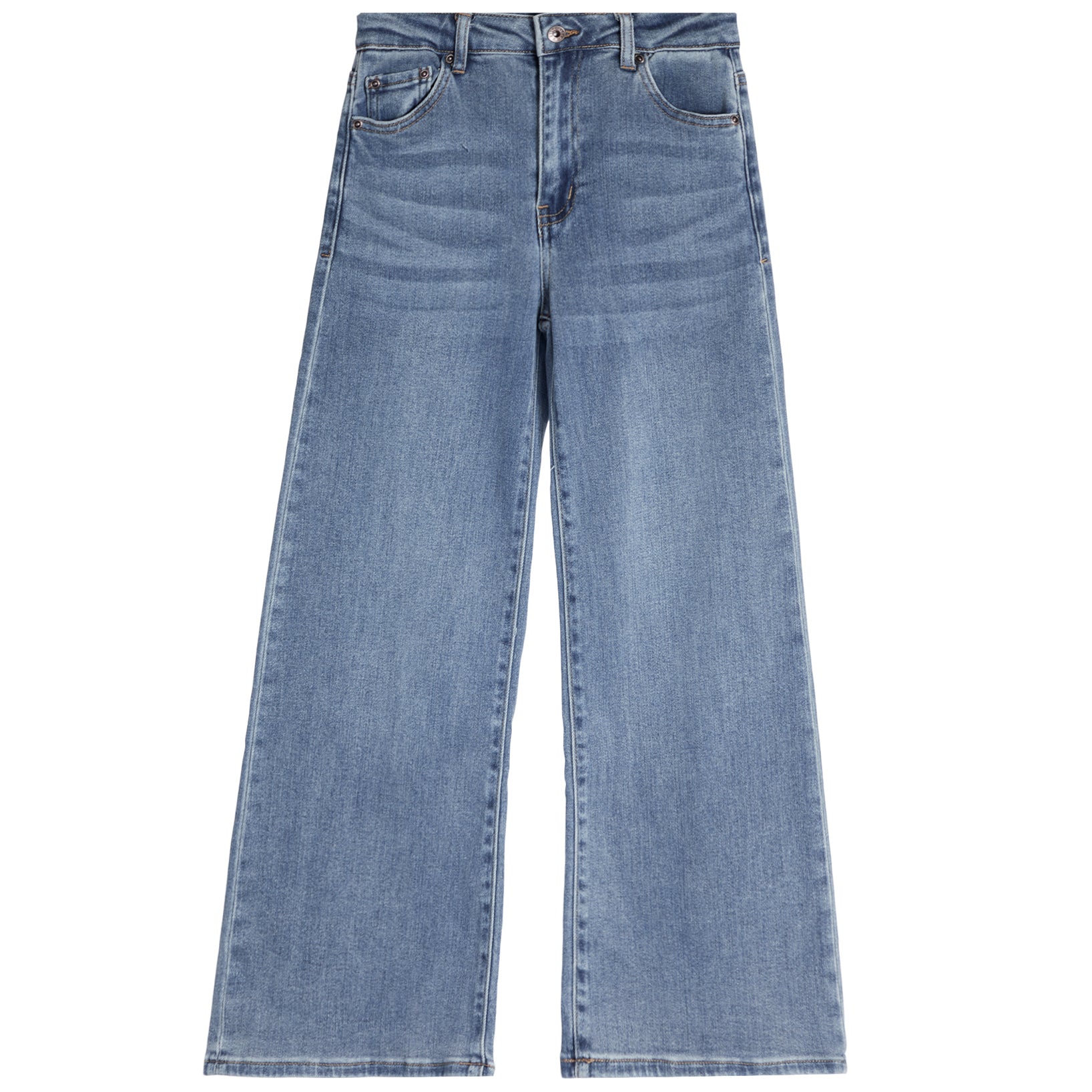 Bow Embroidiery Wide Leg Jean - Denny's