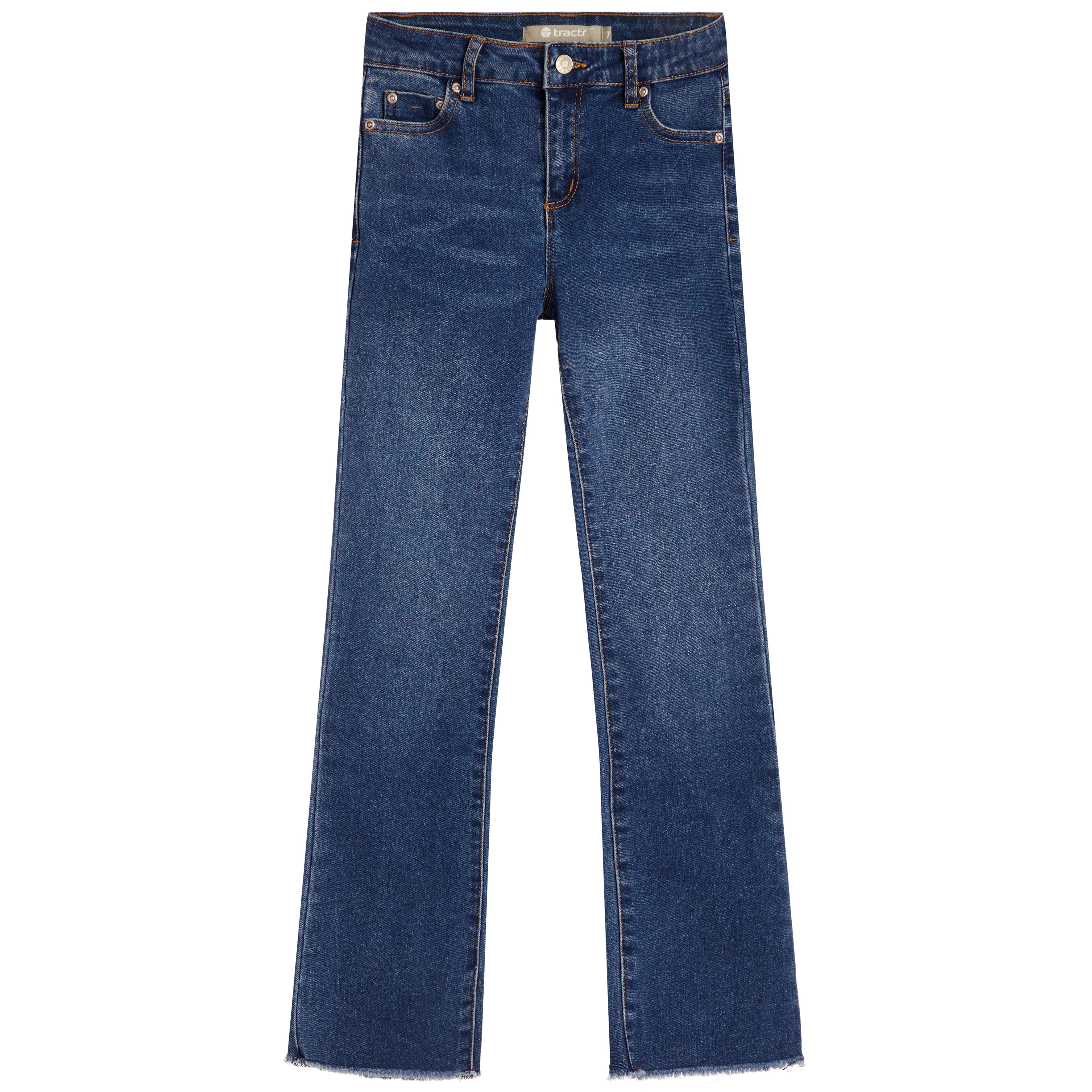 High Rise Fray Hem Bootcut Jean - Denny's