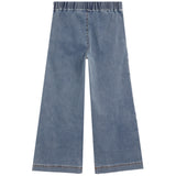Drawstring Wide Leg Fray Hem Pant