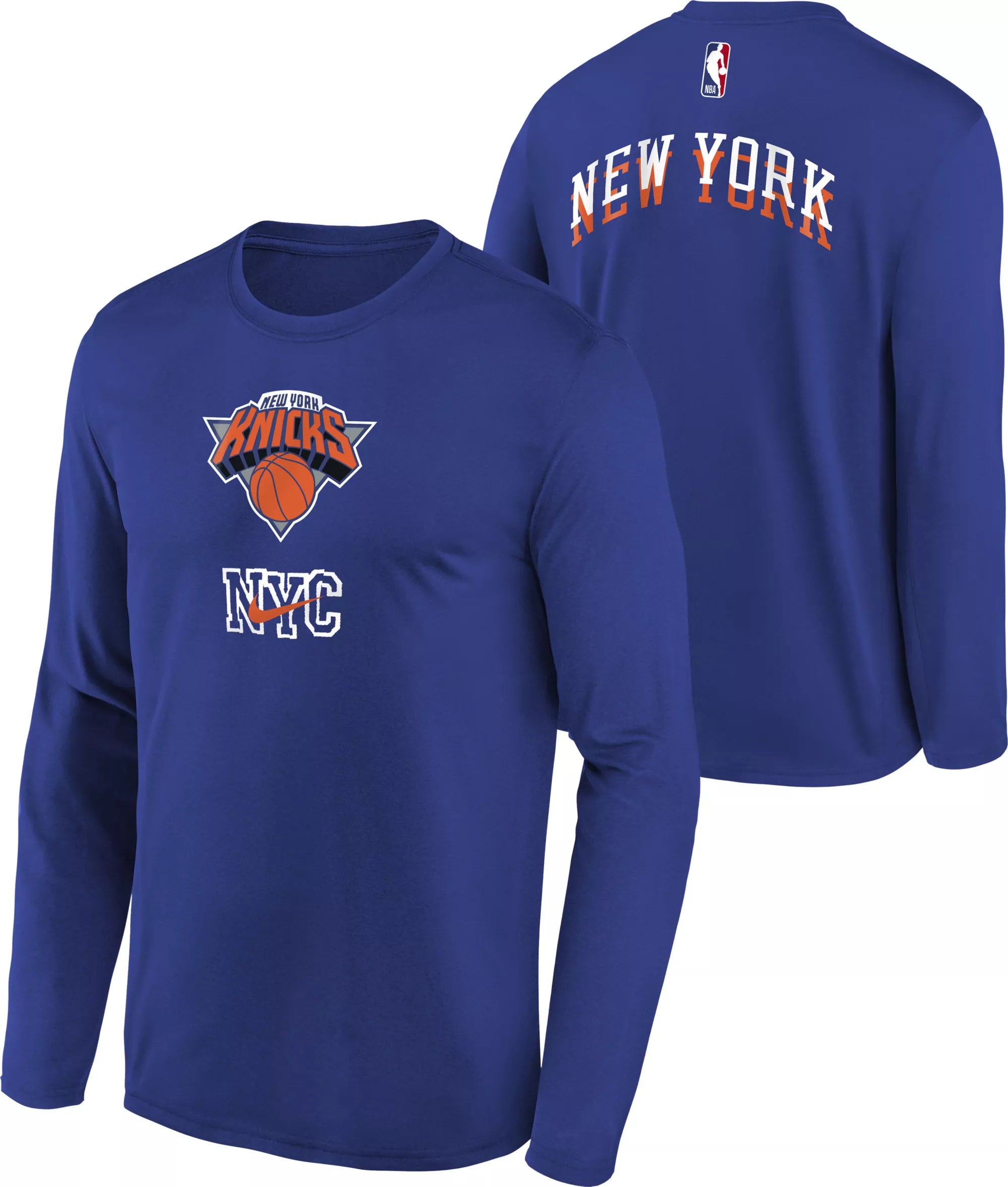 Knicks NK Drifit Long Sleeve Pregame Top - Denny's