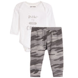 2pc New To The Crew Onesie Set