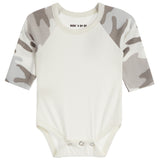 2pc Raglan Grey Hacci Camo Onsie Set