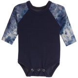 2pc Raglan Onesie Set Navy Tie Dye Hacci