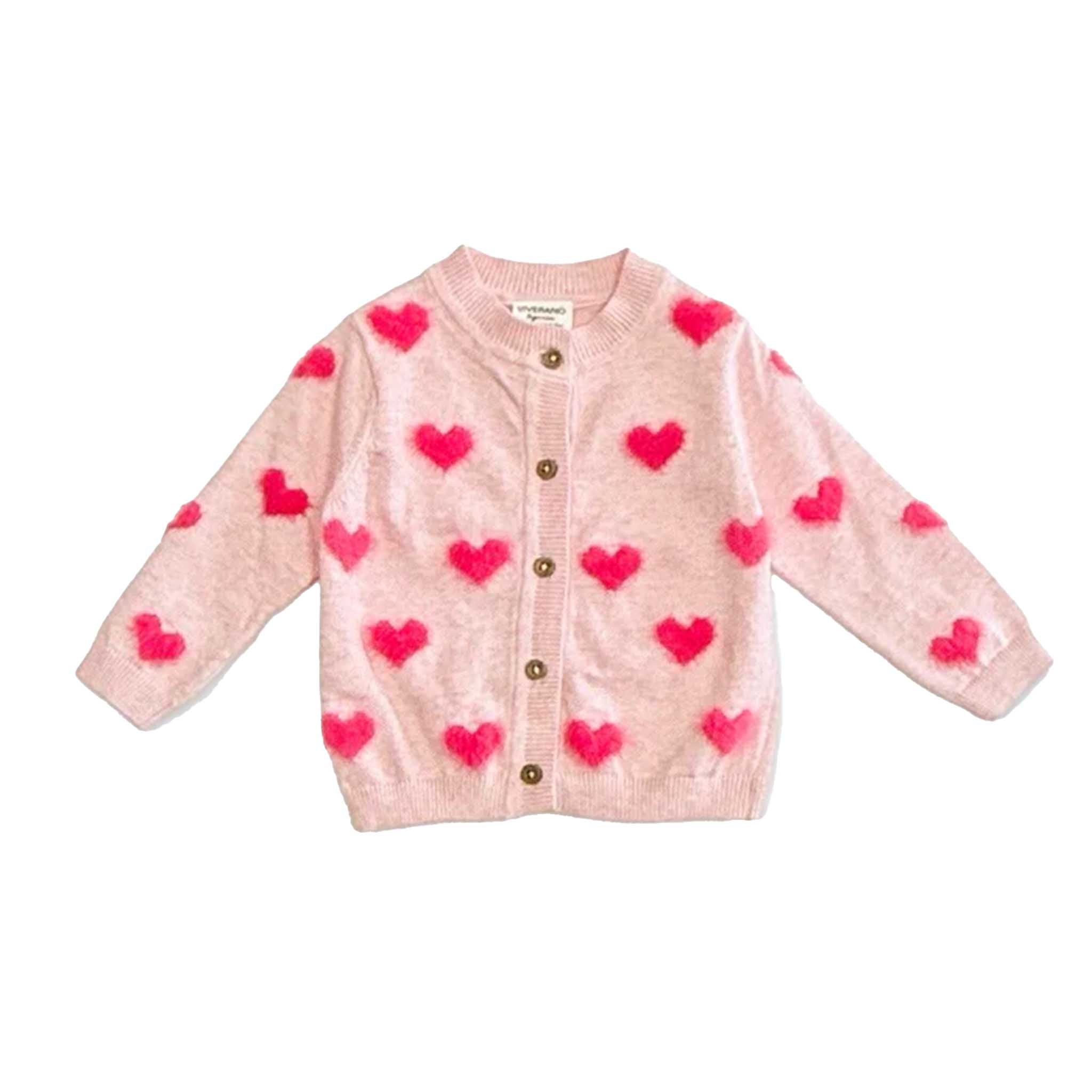 Fuzzy Heart Sweater - Denny's