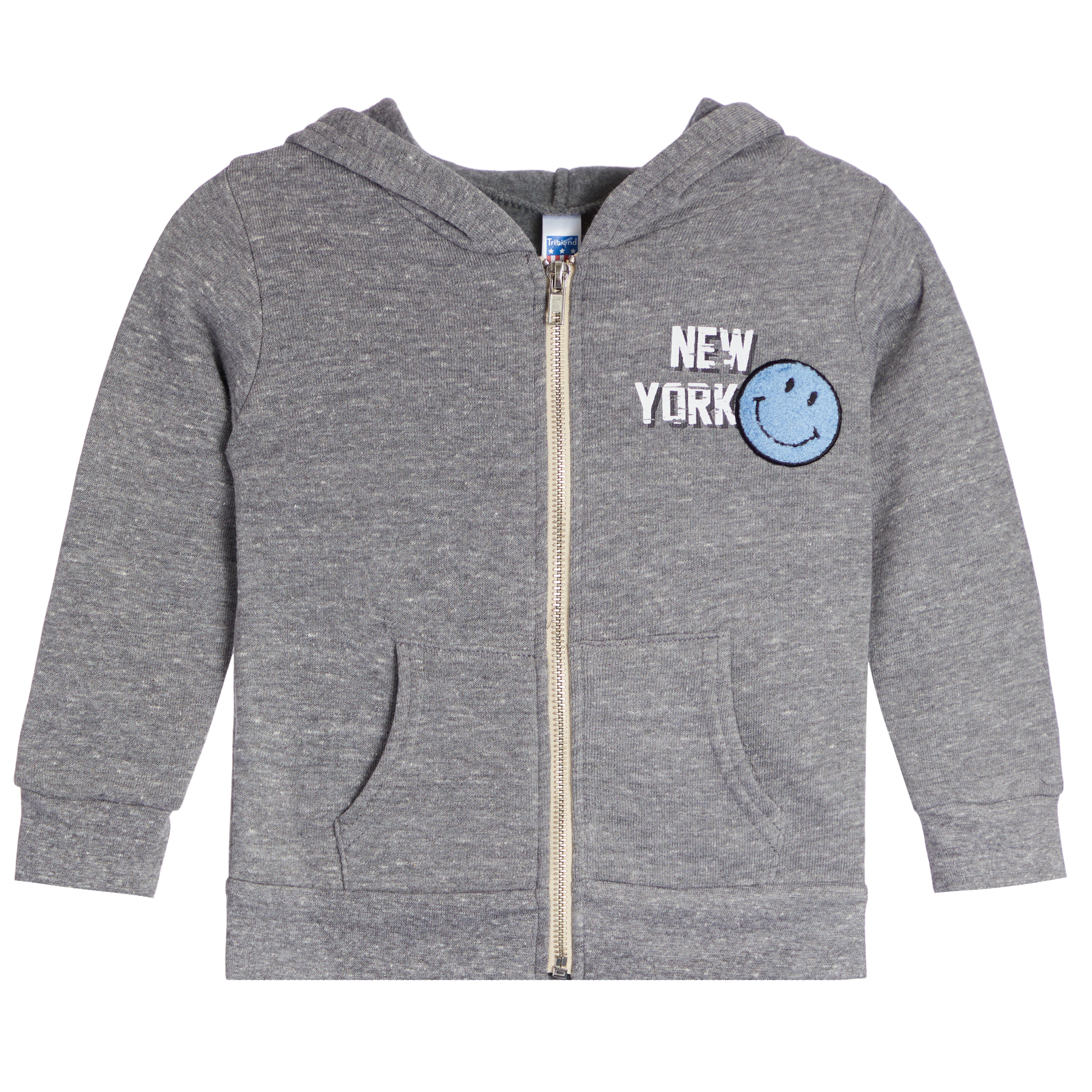 Smiley Patch New York Zip Hoodie - Denny's