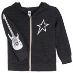 Rock n Roll Guitar Sleeve Zip Hoodie - Denny's