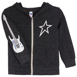 Rock n Roll Guitar Sleeve Zip Hoodie - Denny's