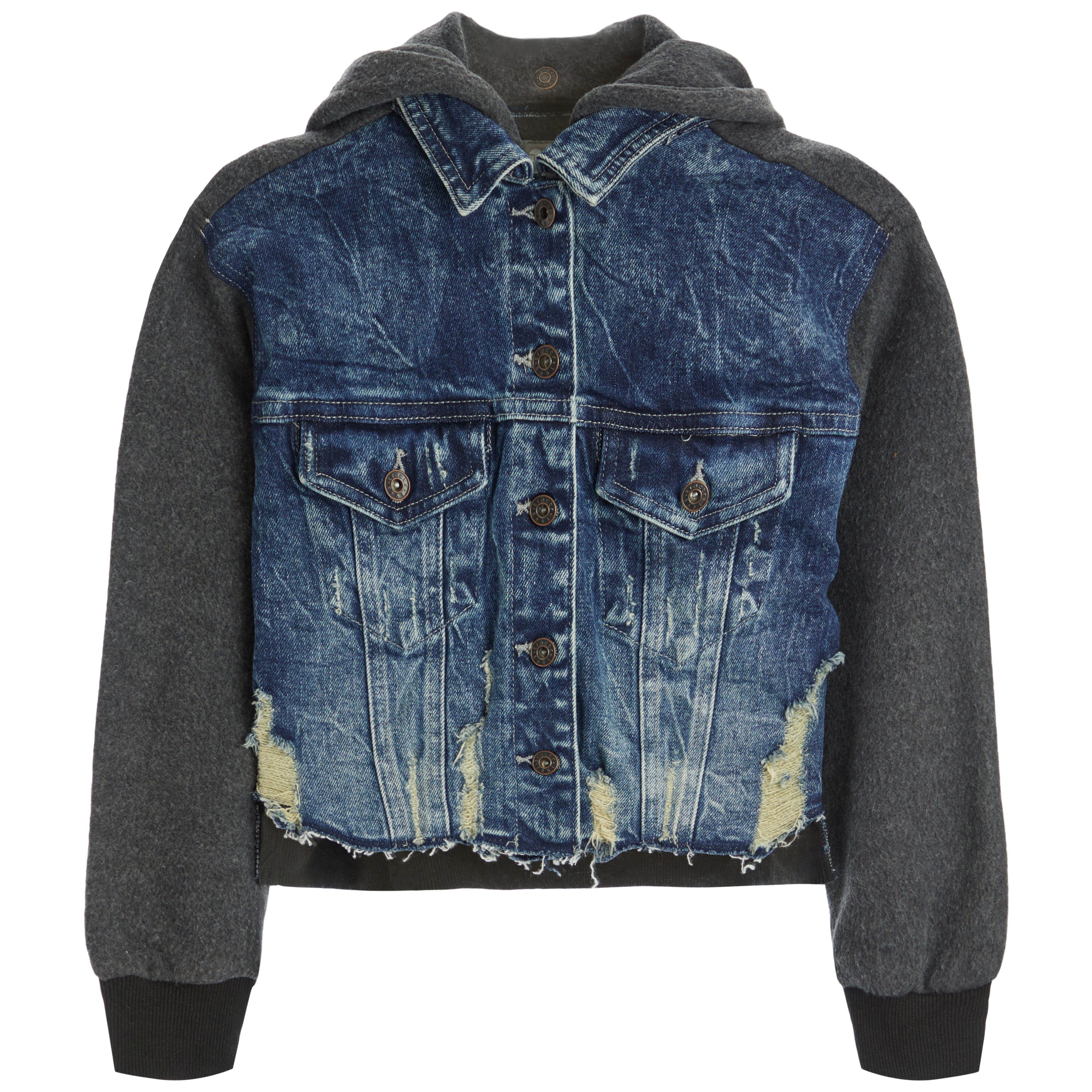 Crop Combo Hooded Jacket - Denny's