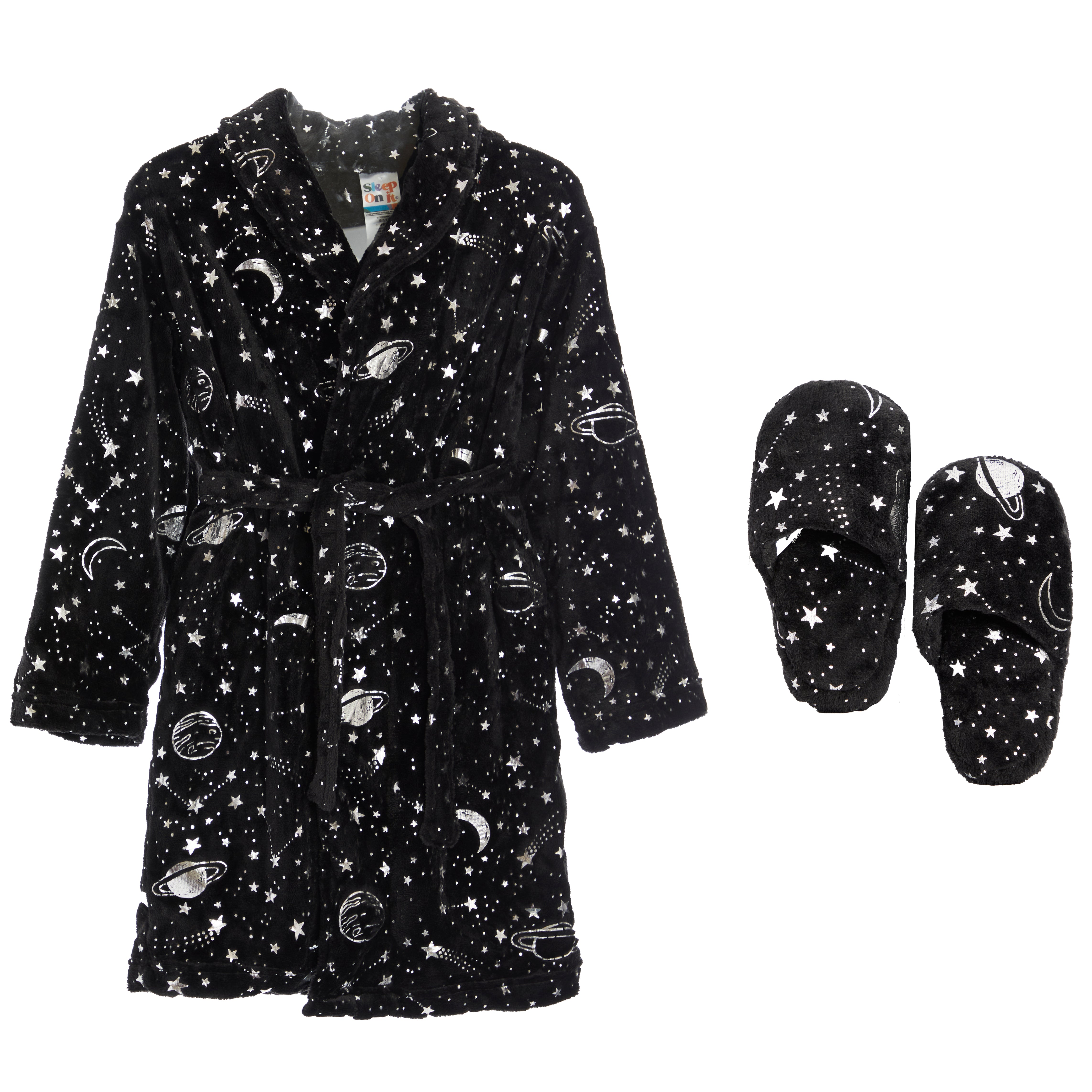 Stars And Planet Robe & Slipper Set - Denny's