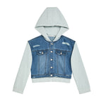 Denim Jacket With Grey Sleeves - Denny's