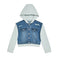 Denim Jacket With Grey Sleeves - Denny's