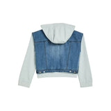 Denim Jacket With Grey Sleeves - Denny's