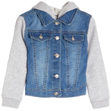 Fleece Hood And Sleeves Denim Jacket - Denny's