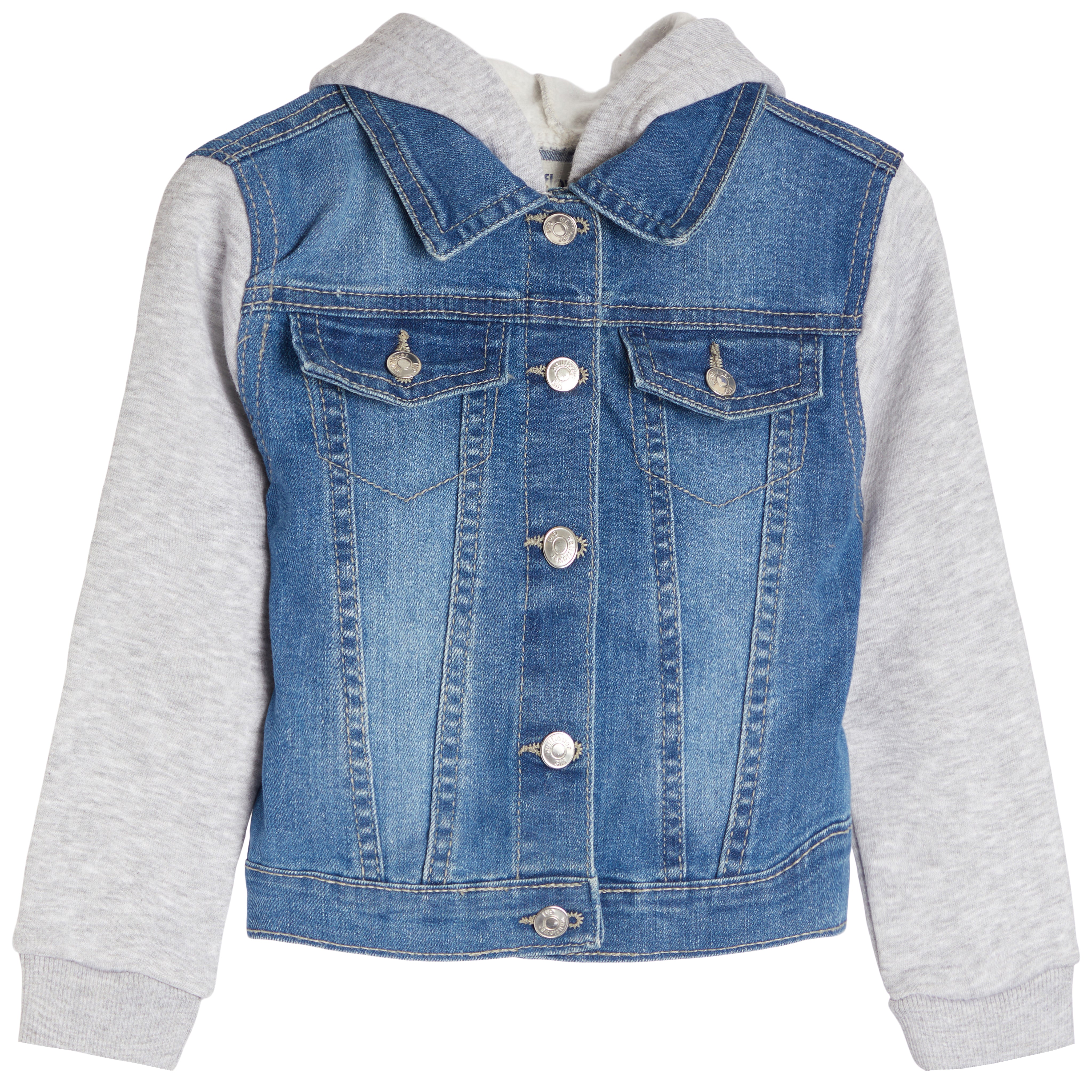 Fleece Hood And Sleeves Denim Jacket - Denny's