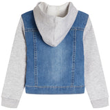 Fleece Hood And Sleeves Denim Jacket - Denny's