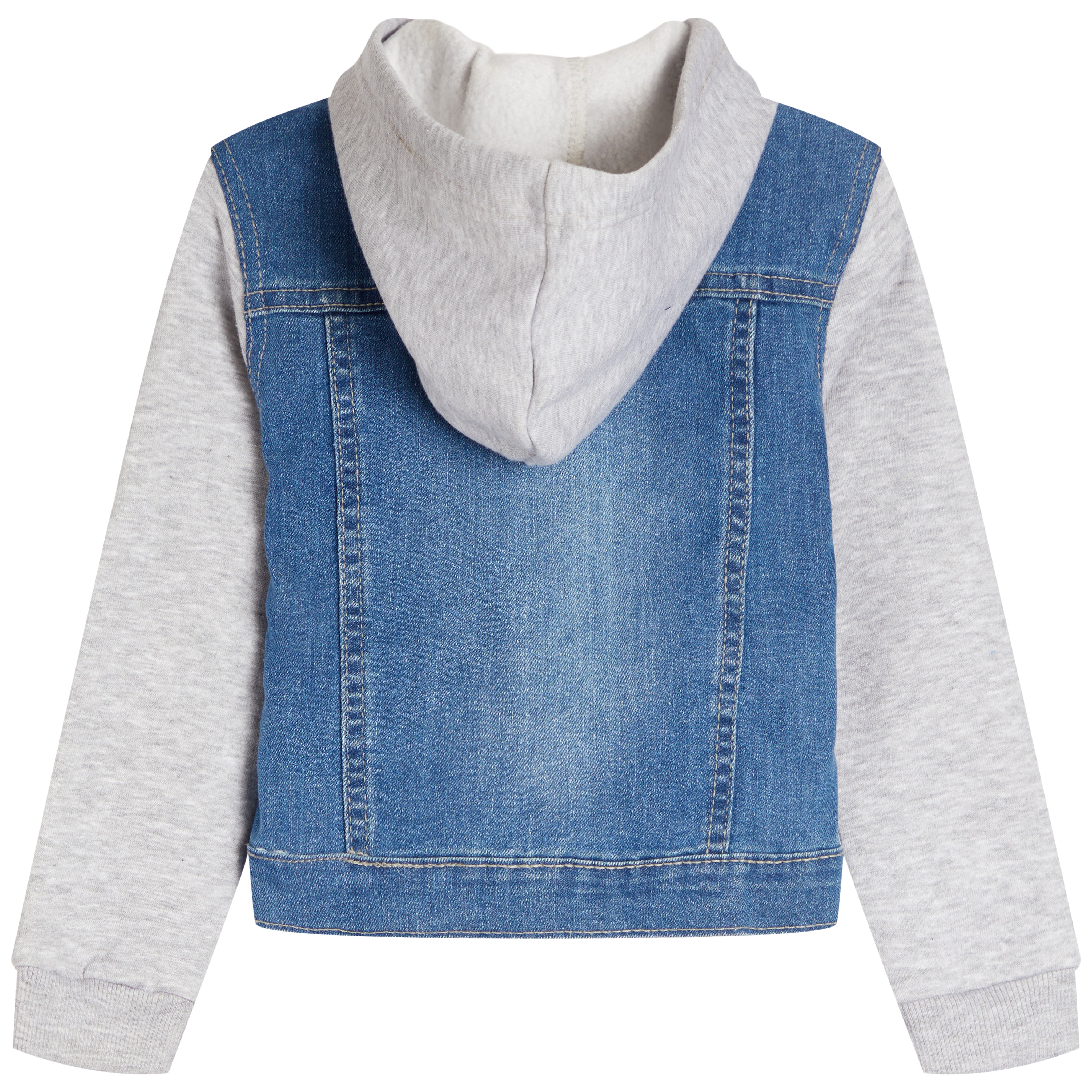 Fleece Hood And Sleeves Denim Jacket - Denny's