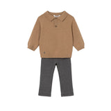 Polo Sweater and Pant Set