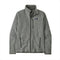 A gray heather fleece jacket with a full-zip front, stand-up collar, and zippered hand pockets, shown on a plain white background. The Patagonia logo is visible on the left chest.