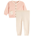 2pc Bow Pocket Sweater & Knit Pant - Denny's