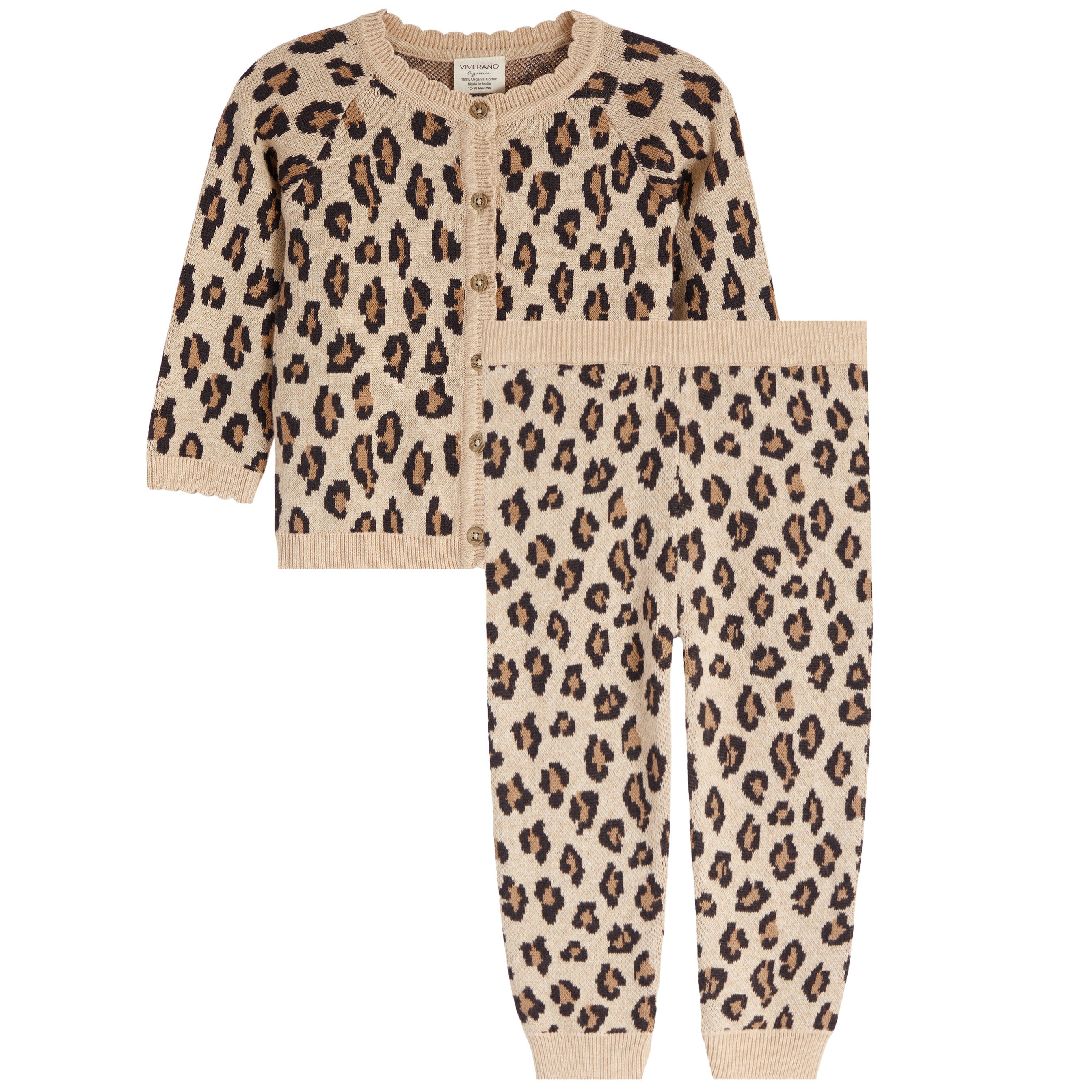 2pc Leopard Bow Knit Set - Denny's