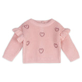 Flutter Sleeve Chunky Heart Sweater - Denny's