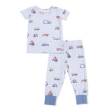 Construction Vehicles Short Sleeve Lounge Set