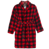 Plaid Fleece Robe & Slippers Set - Denny's