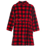 Plaid Fleece Robe & Slippers Set - Denny's