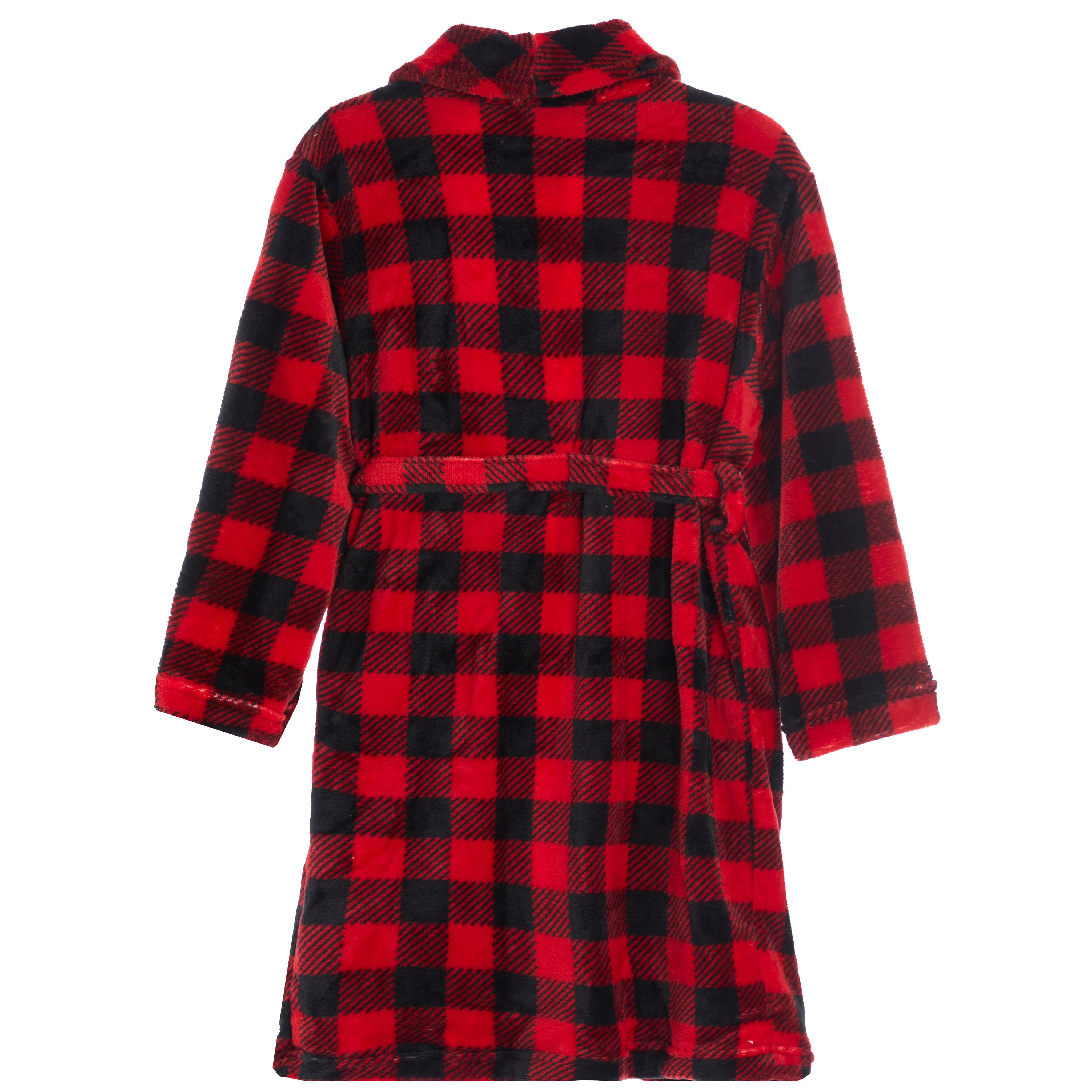 Plaid Fleece Robe & Slippers Set - Denny's