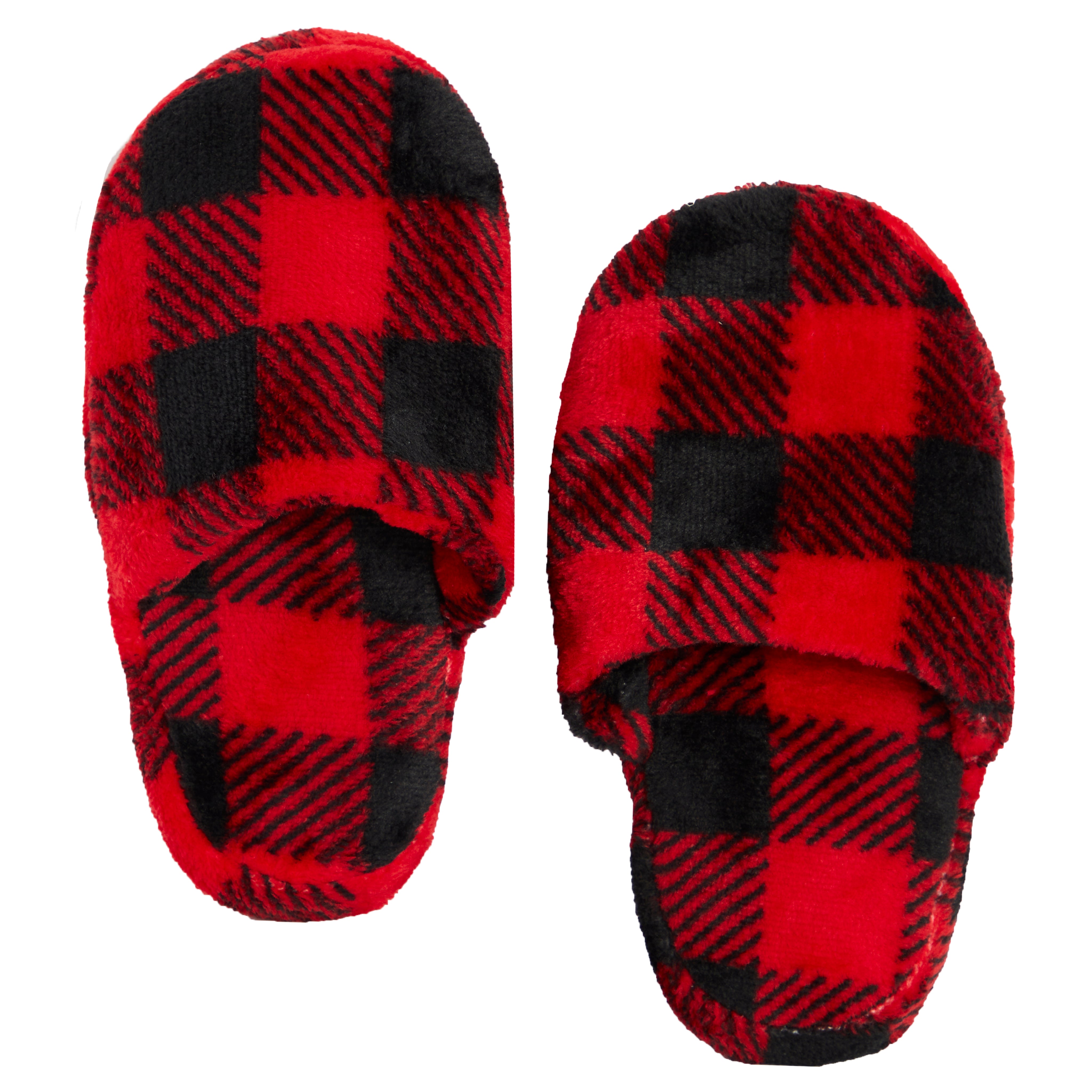 Plaid Fleece Robe & Slippers Set - Denny's