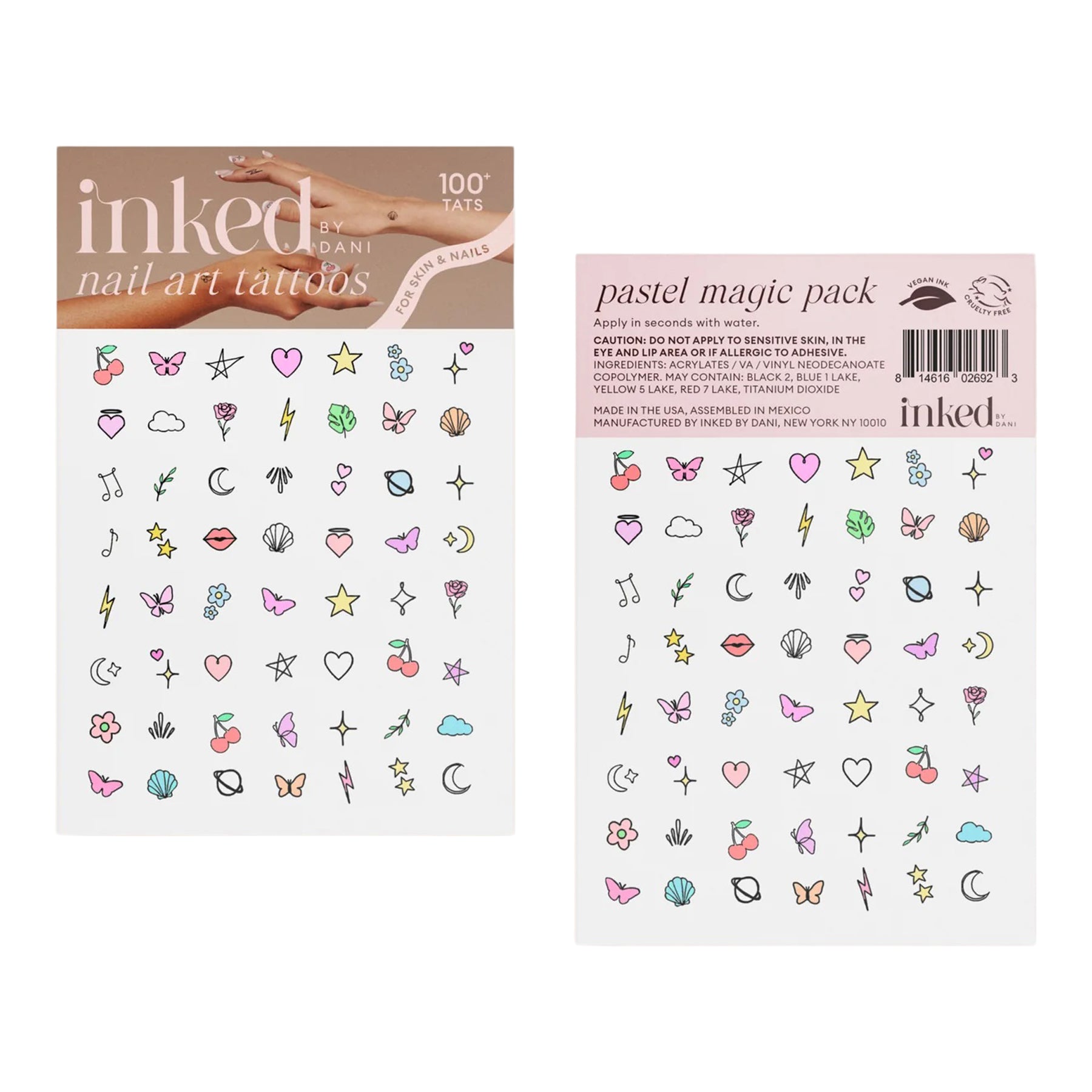 Pastel Magic Nail Art Tattoo - Denny's