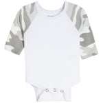 2pc Knit Blue Camo Raglan Onesie Set - Denny's