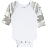 2pc Knit Blue Camo Raglan Onesie Set - Denny's