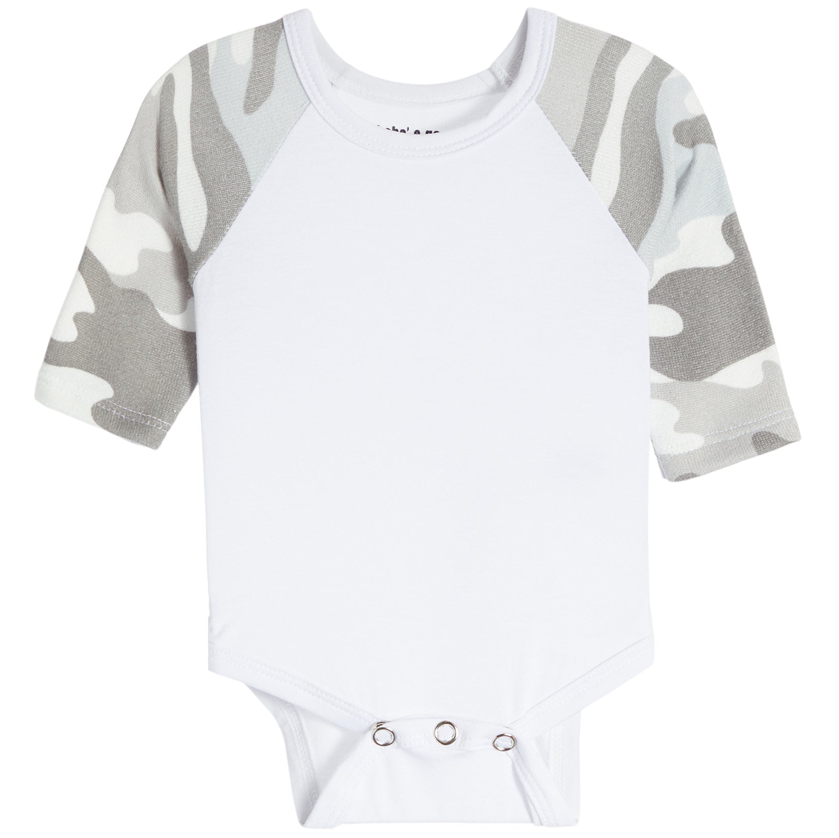 2pc Knit Blue Camo Raglan Onesie Set - Denny's