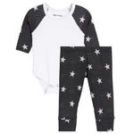 2pc Waffle Star Raglan Onesie Set - Denny's