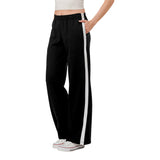 Side Stripe French Terry Wide Leg Pant