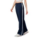 Side Stripe French Terry Wide Leg Pant