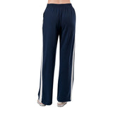 Side Stripe French Terry Wide Leg Pant