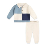 2pc Color Block Luke Polo Set
