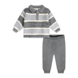 2pc Rugby Stripe Chunky Sweater Set