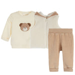 3pc Sherpa Bear Vest Set - Denny's