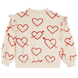 Allover Ruffle Heart Sweatshirt