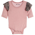 2pc Multi Leopard Ruffle Onesie Set - Denny's