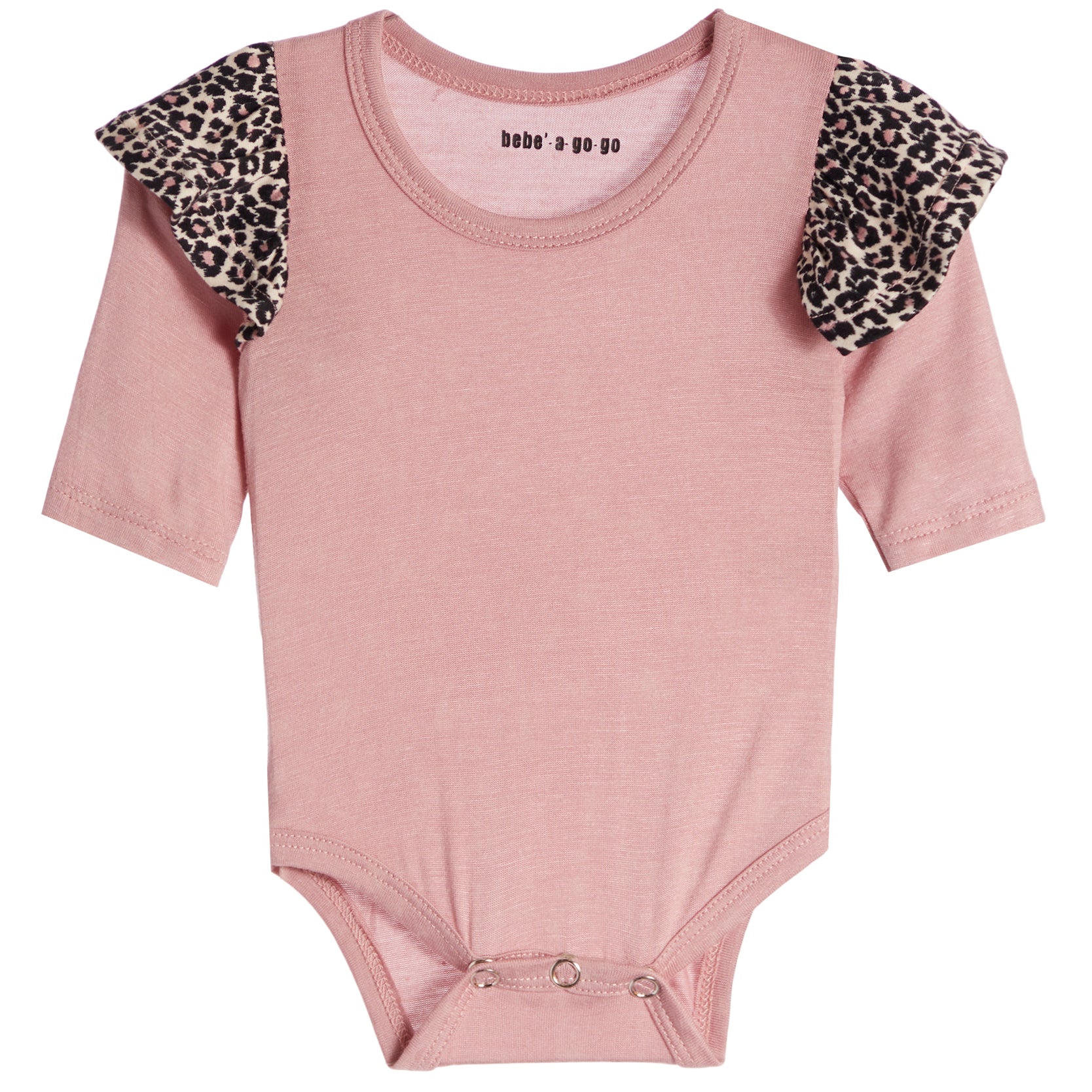 2pc Multi Leopard Ruffle Onesie Set - Denny's