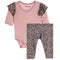 2pc Multi Leopard Ruffle Onesie Set - Denny's
