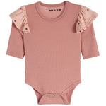 2pc Thermal Heart Ruffle Onesie Set - Denny's